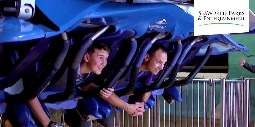 people riding rollercoaster